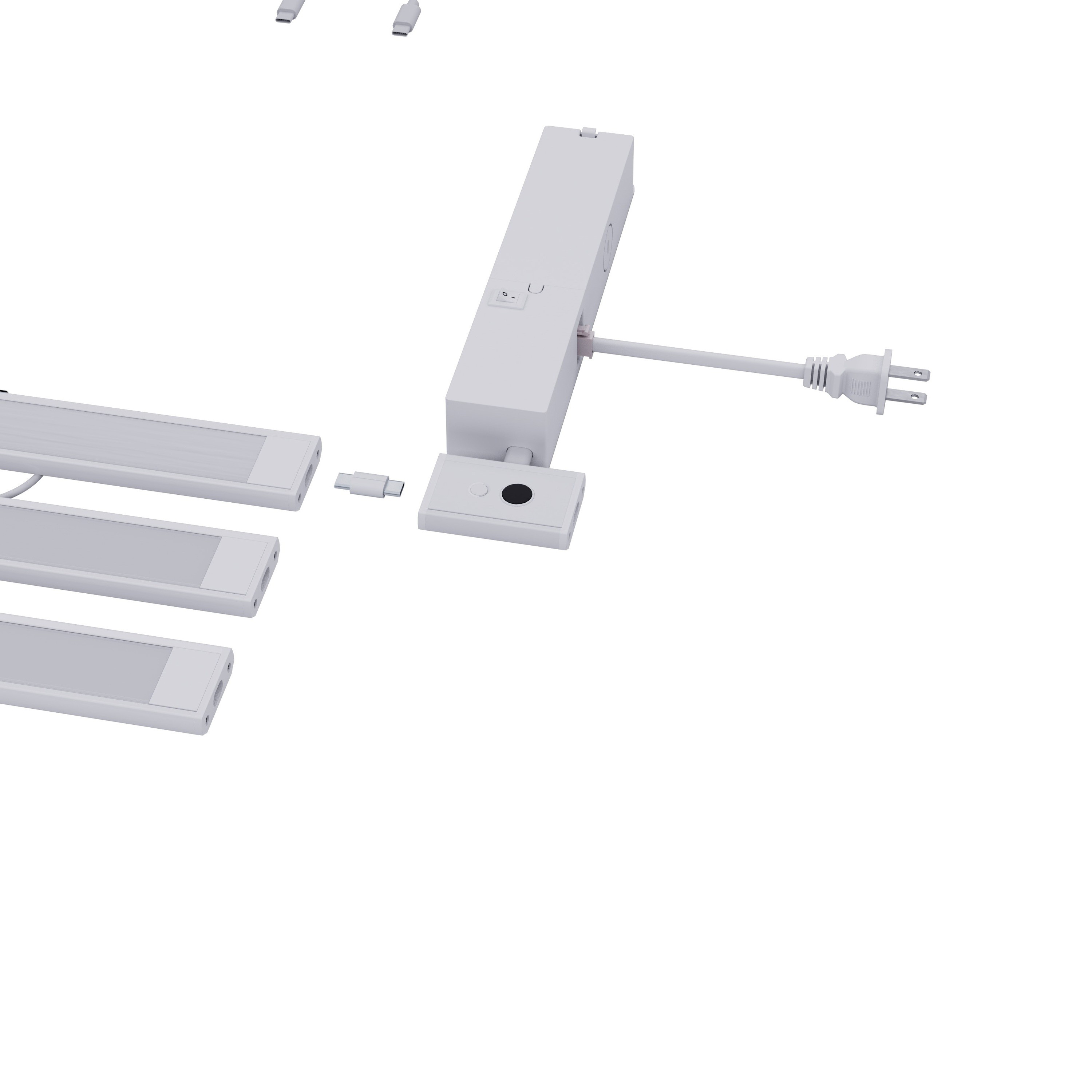 Linkable Under Cabinet Light Bar, Hand Wave Sensor Dimming Under Counter Lights for Kitchen 3PCS Kit, 12W, 960lm