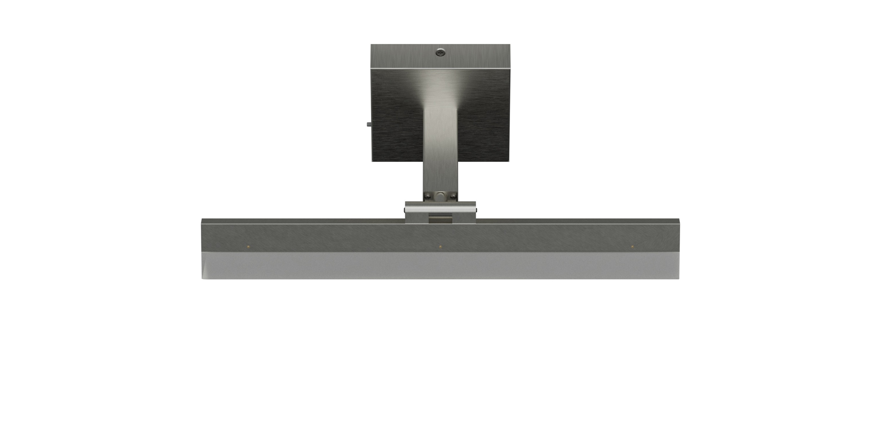16 Inch LED Modern Bathroom Vanity Lights Over Mirror Vanity Fixtures for Bath Satin Nickel Light Bar with Acrylic Lampshade